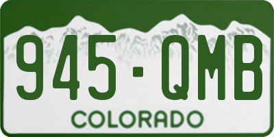 CO license plate 945QMB