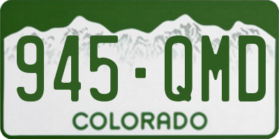 CO license plate 945QMD