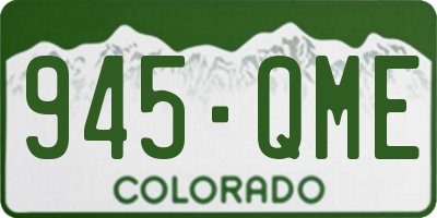 CO license plate 945QME
