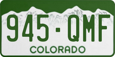 CO license plate 945QMF