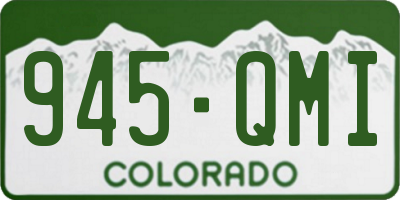 CO license plate 945QMI