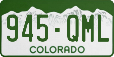 CO license plate 945QML