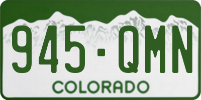 CO license plate 945QMN