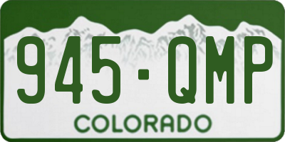 CO license plate 945QMP