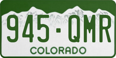CO license plate 945QMR