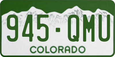 CO license plate 945QMU