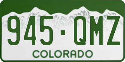 CO license plate 945QMZ