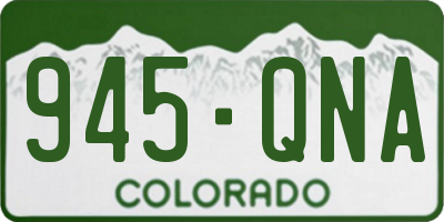 CO license plate 945QNA