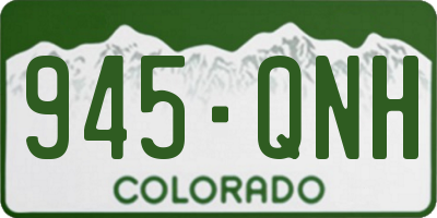 CO license plate 945QNH