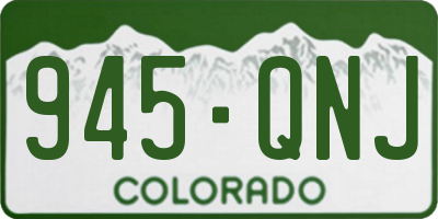 CO license plate 945QNJ