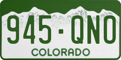 CO license plate 945QNO