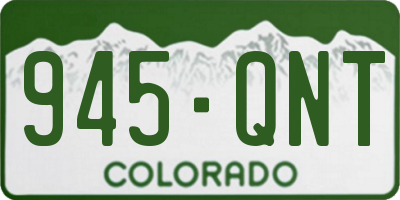 CO license plate 945QNT