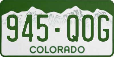 CO license plate 945QOG