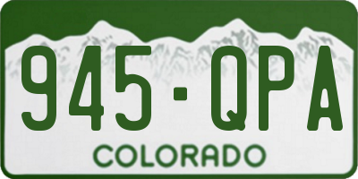 CO license plate 945QPA