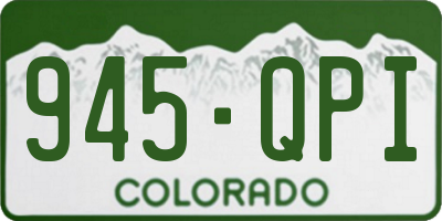 CO license plate 945QPI