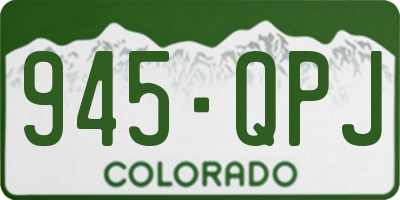 CO license plate 945QPJ