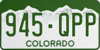 CO license plate 945QPP