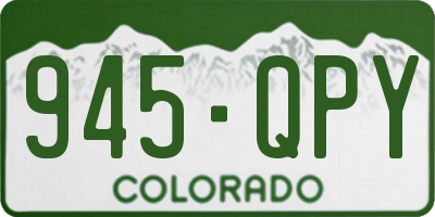 CO license plate 945QPY
