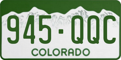 CO license plate 945QQC