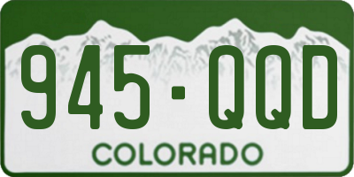 CO license plate 945QQD