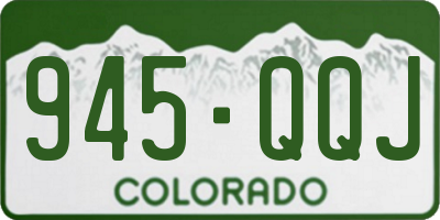 CO license plate 945QQJ