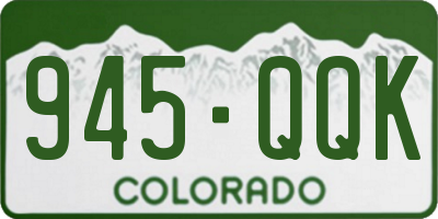 CO license plate 945QQK