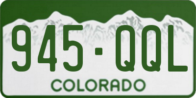 CO license plate 945QQL
