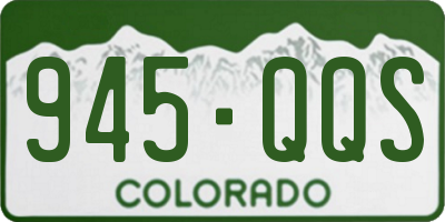 CO license plate 945QQS