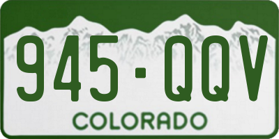 CO license plate 945QQV
