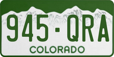 CO license plate 945QRA