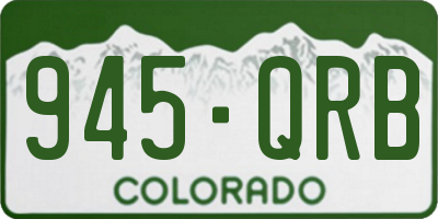 CO license plate 945QRB