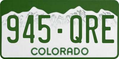 CO license plate 945QRE