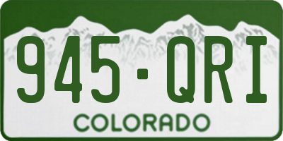 CO license plate 945QRI