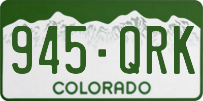 CO license plate 945QRK