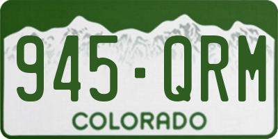 CO license plate 945QRM