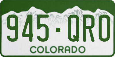 CO license plate 945QRO