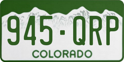 CO license plate 945QRP