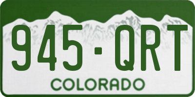 CO license plate 945QRT