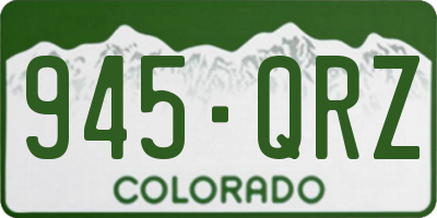 CO license plate 945QRZ