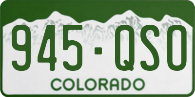 CO license plate 945QSO