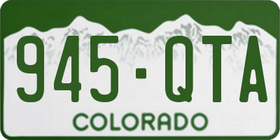 CO license plate 945QTA