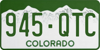 CO license plate 945QTC