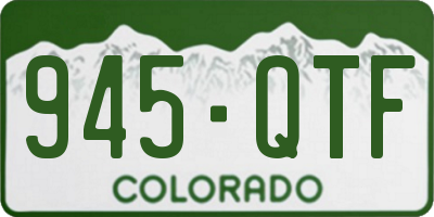 CO license plate 945QTF