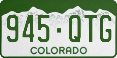 CO license plate 945QTG
