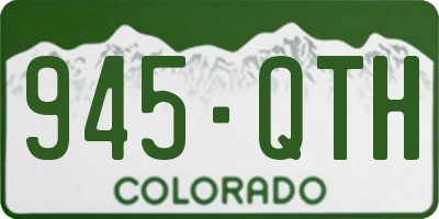 CO license plate 945QTH