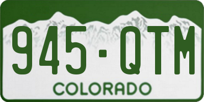 CO license plate 945QTM