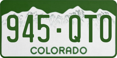 CO license plate 945QTO