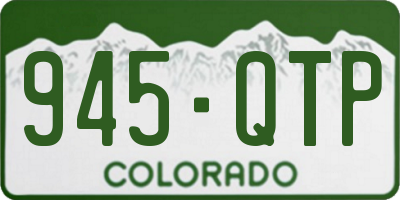 CO license plate 945QTP