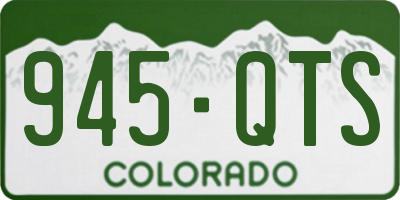 CO license plate 945QTS