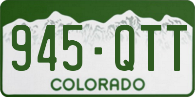 CO license plate 945QTT